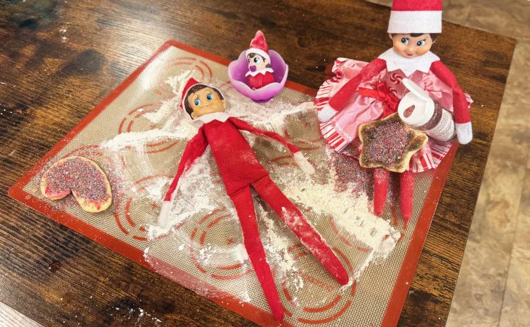 Sparkles, Buddy and Winter decorating sugar cookies received the most votes on the Tribune’s Facebook page to win this year’s Elf on the Shelf contest. The Trent and Kelli Walz family won a gift certificate to go bowling at Mullen’s Hondo Lanes, courtesy of the Tribune. Congratulations!
