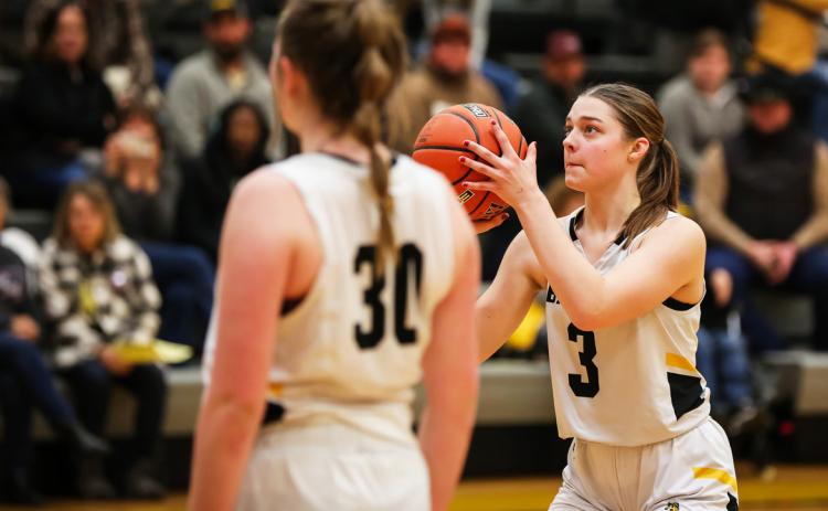 Georgia Wingebach concentrates on a free throw against Wallace. Megan Andersen