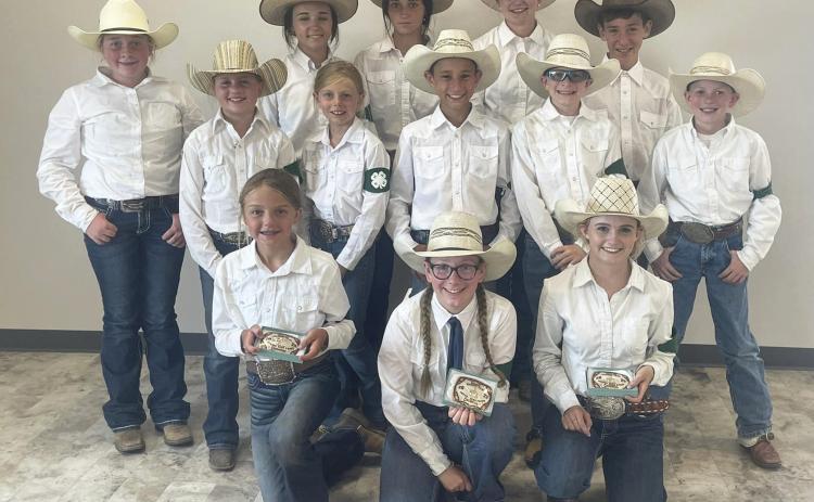 Back, l-r: Kassidy Cheever, Izabella Brown, Fayth Brown, Faith Miller, Hunter Brown. Middle: Audrabell Werth, Kendall Phipps, Gunner Brown, Oakes Miller, Duke Miller. Front: Kaisley Phipps, Hope Miller, Ashton Werth. Tami Miller