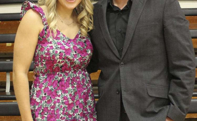 Outstanding Senior Students and Valedictorian Taylor Svoboda and Salutatorian Samuel Coble.