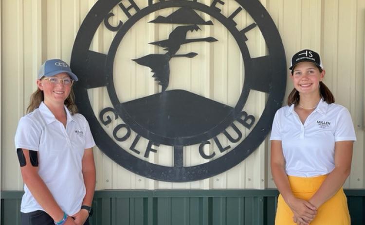 Corynn Corbin (left) and Ashlyn Simonson at Chappell last week. Ron Taylor