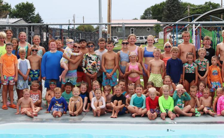 Water Carnival participants from the baby pool and the big pool.