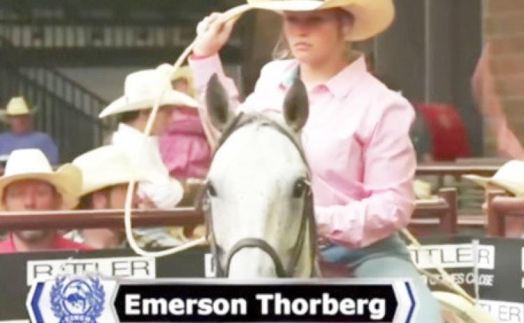 Emerson Thorberg at the National Junior High Finals Rodeo. courtesy photos