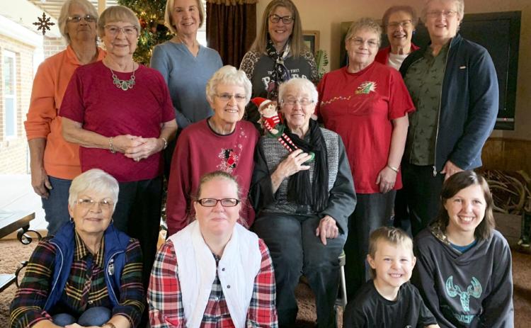 Elfie enjoys Christmas season with Sharilyn Bader