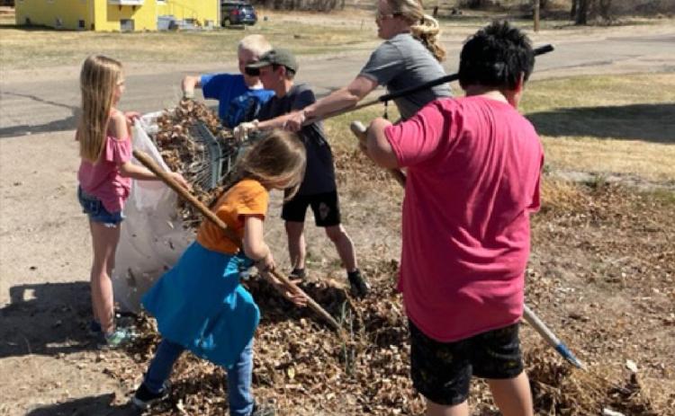 Earth Day clean up at Mullen Elementary